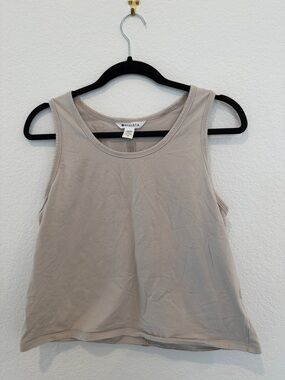 Athleta Sleeveless Tank Top in Light Taupe Beige